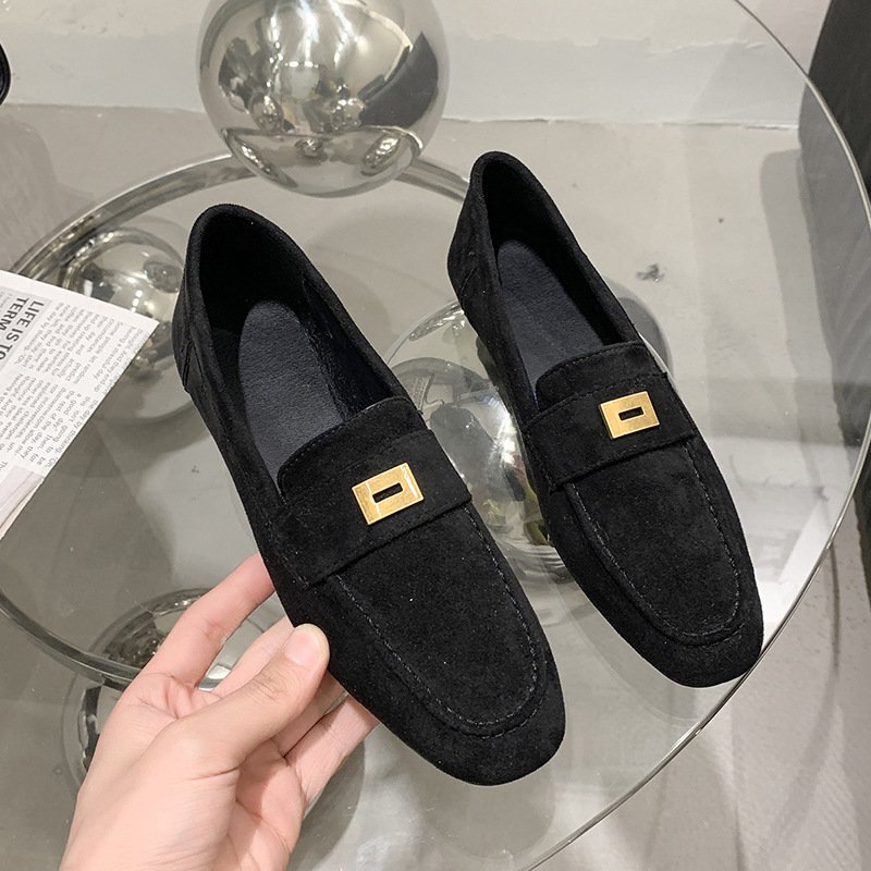Fashion Women British Loafers Square Toe Gommino - Image 2