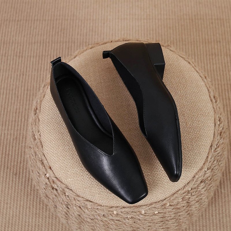 Square Toe Granny Shoes Flat Low-cut Shoes Casual All-matching - Image 6