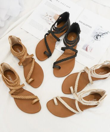 Matching Skirt Roman Shoes Wedge Sandals Women