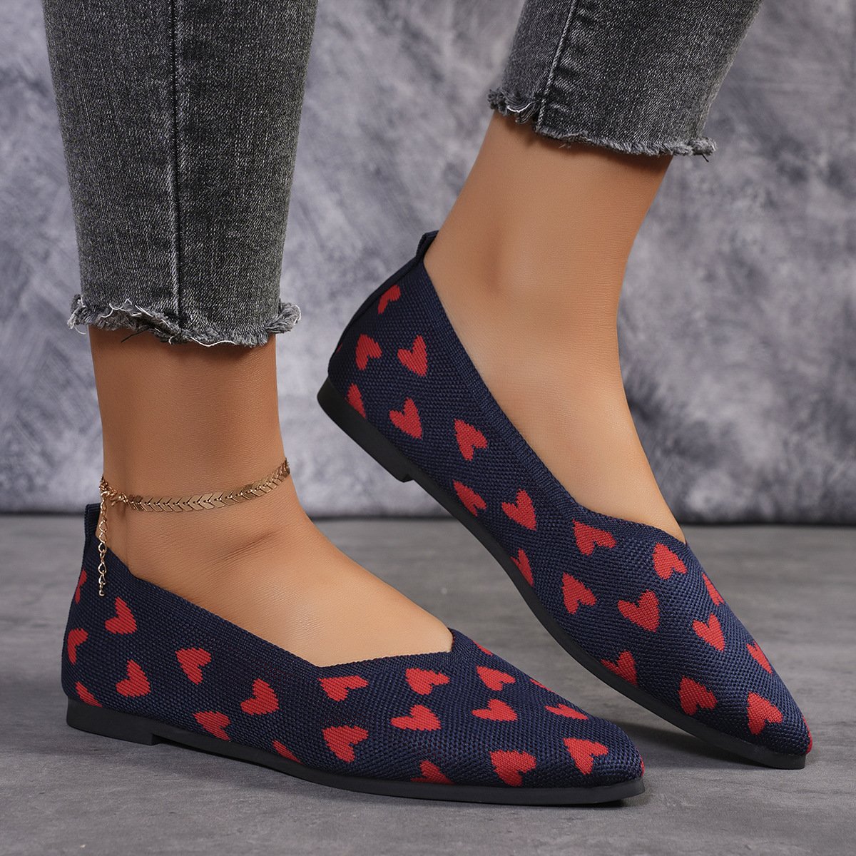 Flat Casual Shoes Light Knit Women's Shoes - Image 6