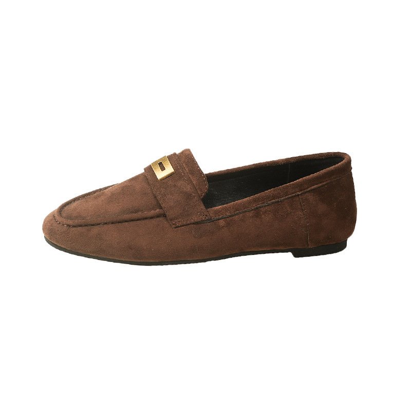 Fashion Women British Loafers Square Toe Gommino - Image 4