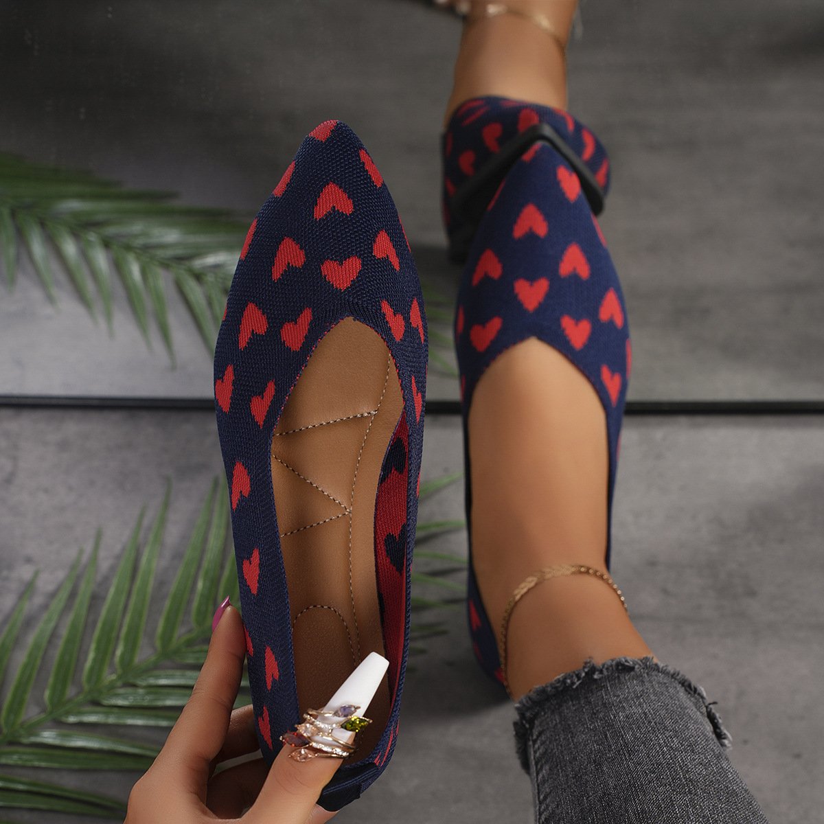Flat Casual Shoes Light Knit Women's Shoes - Image 4