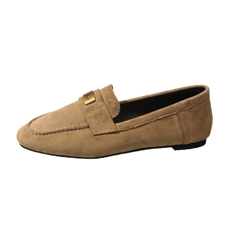 Fashion Women British Loafers Square Toe Gommino - Image 5