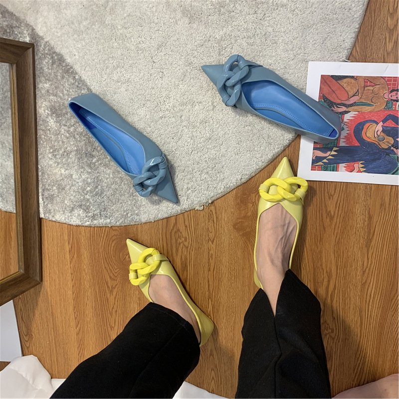 Comfortable Chain Professional Flat Shoes - Image 2