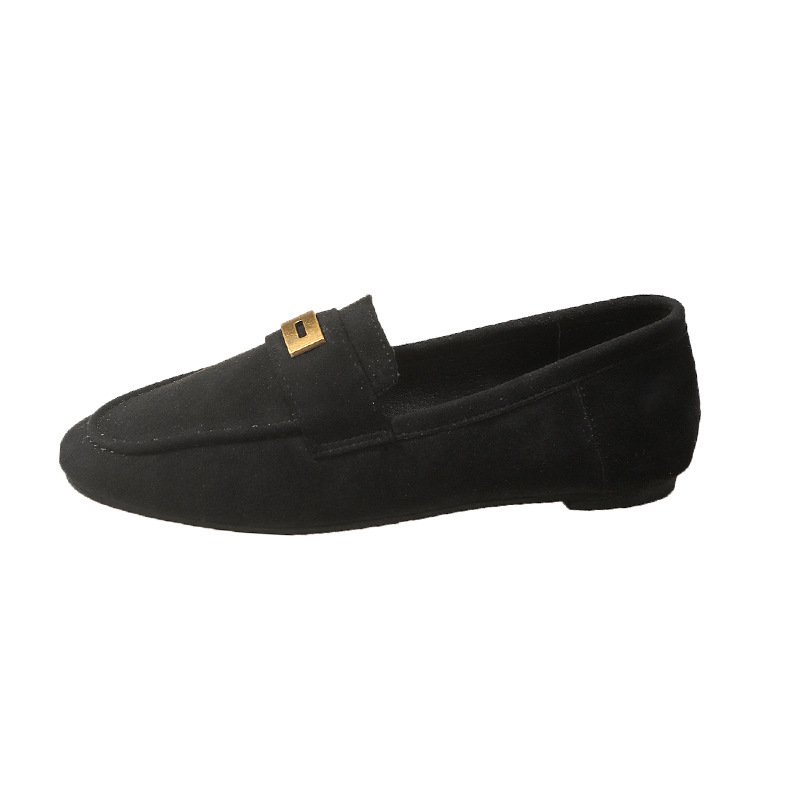 Fashion Women British Loafers Square Toe Gommino - Image 6