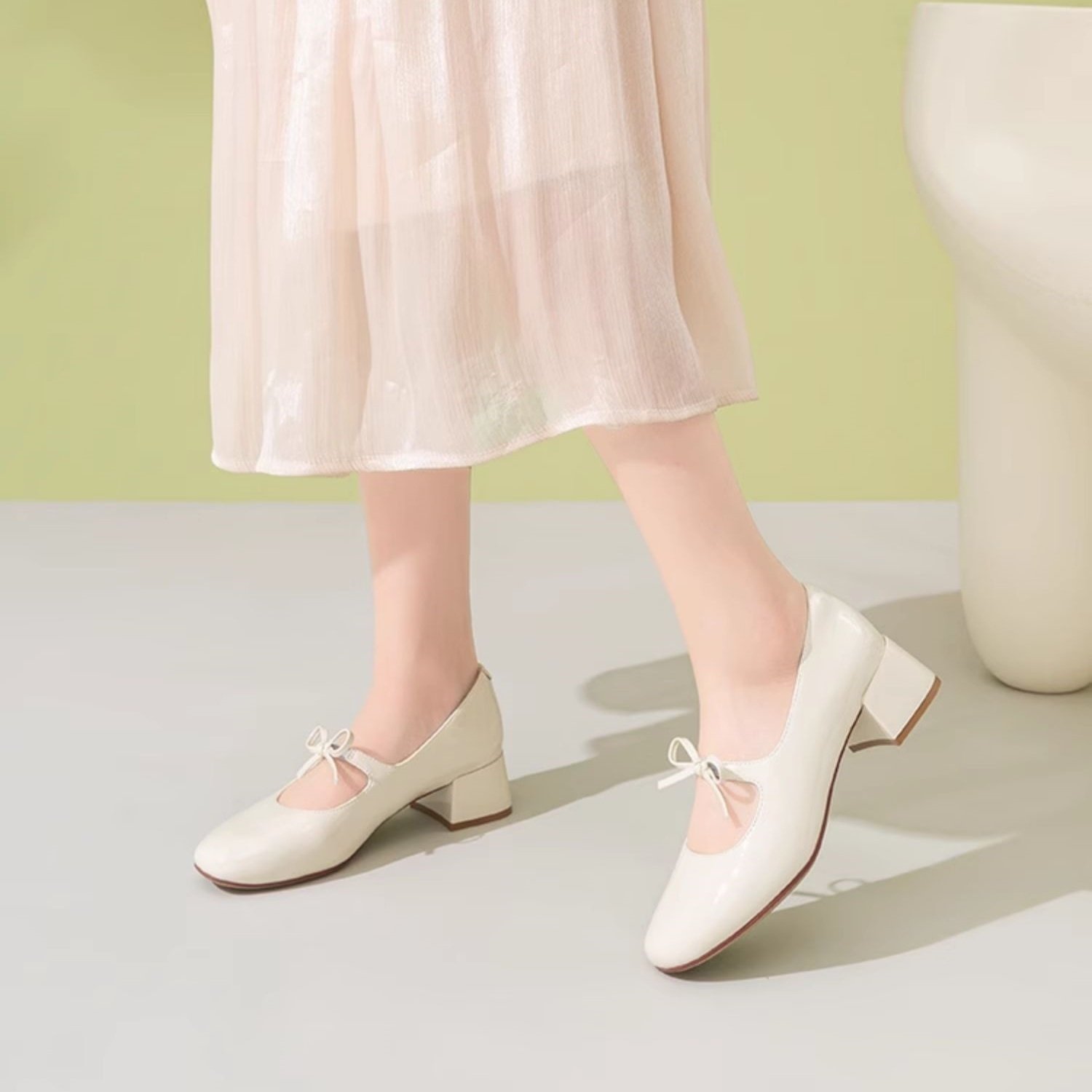 Comfortable Soft Soled Bow Mary Jane Shoes - Image 2