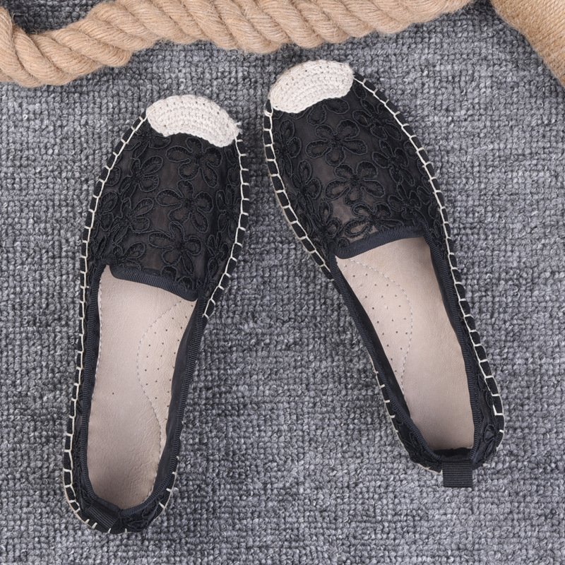Thin Pumps Linen Fisherman Shoes For Women - Image 9