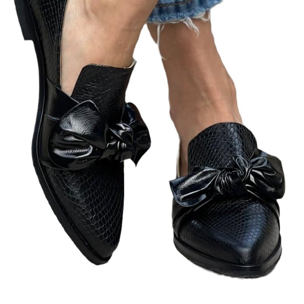 Spring And Autumn Pointed Toe Shallow Mouth Buckle Plus Size Casual Pumps Women - Image 5
