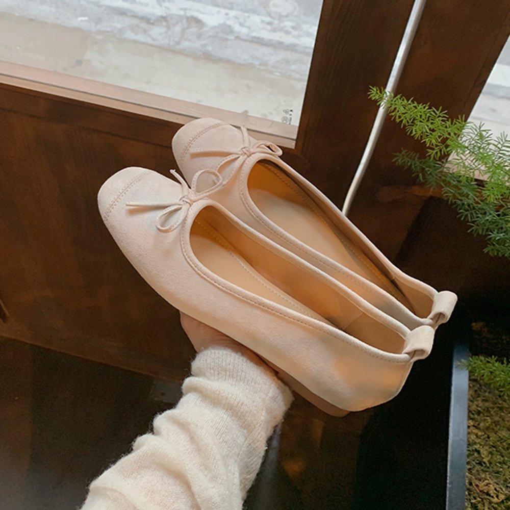 Women's Round-toe Ballet-style Bowknot Soft Surface Low-cut Flat Shoes - Image 8
