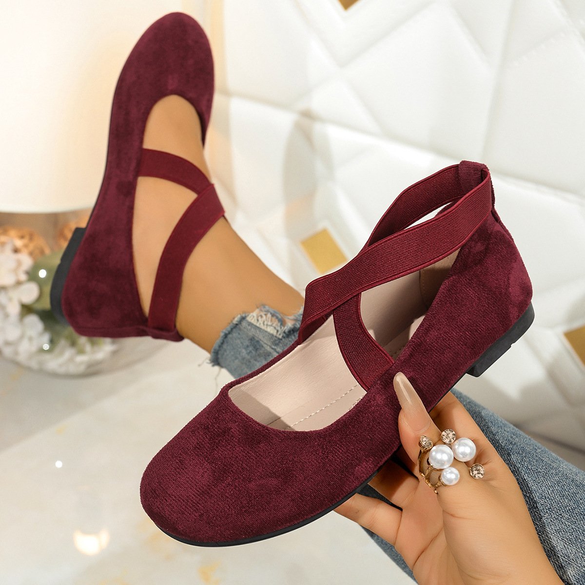 Plus Size Round Toe Flat Bottom Sports And Leisure Women's Shoes - Image 6
