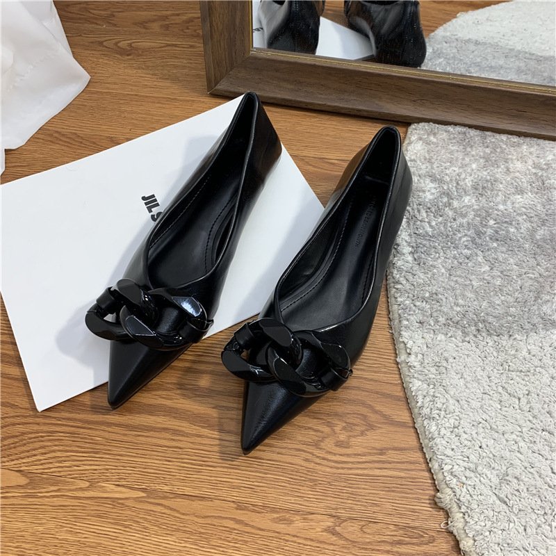 Comfortable Chain Professional Flat Shoes - Image 6