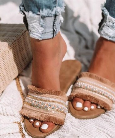 European And American Women's Shoes Flat Sandals Slipper
